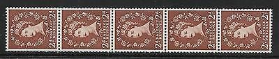 S45 Vertical Wilding 2d 1B Blue Phos Coil strip UNMOUNTED MINT