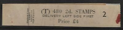 S38e 2d Light Red Brown sideways Delivery Coil leader T 2 - 1 Stamp MNH
