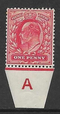 Sg 220 1d Scarlet Control A imperf UNMOUNTED MINT