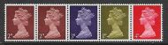Sg 725m U8d Multi Value coil strip Var -3d gash on diadem UNMOUNTED MINT
