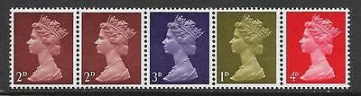 Sg 725m U8d Multi Value coil strip Var -3d gash on diadem UNMOUNTED MINT