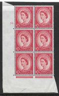 2½d Wilding Multi Crown on White Cyl 54 No Dot perf A(E I) UNMOUNTED MINT