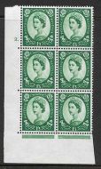 1/3 Wilding Multi Crown on White Cyl 2 Dot perf A(E/I) UNMOUNTED MINT