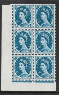 10d Wilding Violet Phos 9.5mm cyl 1 No Dot perf type F(L) UNMOUNTED MINT