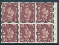 QB31a perf type I - 2d Pale Red Brown Booklet pane wmk inverted UNMOUNTED MINT