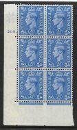 2½d Light Blue Cylinder Control U47 209 Dot perf 5(E I) UNMOUNTED MINT