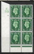 Sg 462 ½d Green Dark colours E39 81 No Dot Perf 6 UNMOUNTED MINT