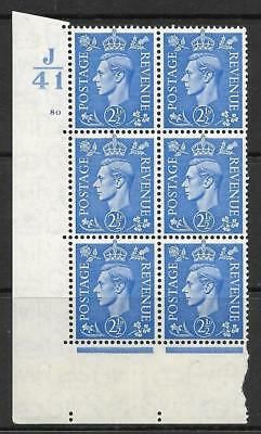 2½d Light Blue Cylinder Control J41 80 No Dot perf 5(E I) UNMOUNTED MINT MNH