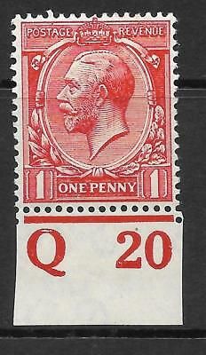 N16(5) 1d Brick Red Royal Cypher Control Q 20 imperf MOUNTED MINT