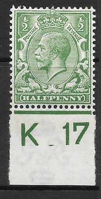 ½d Royal Cypher Control K 17 imperf MOUNTED MINT