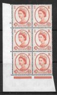 4½d Wilding Multi Crown on White Cyl 8 Dot perf A(E/I) UNMOUNTED MINT