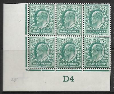 ½d Blue-Green Control D4 (Co-Ex) perf type V1 plate 28 Lightly MOUNTED MINT