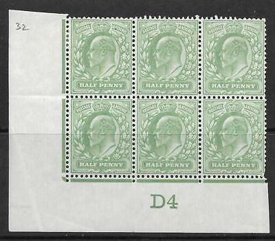 ½d Yellow-Green Control D4 (Co-Ex) perf type V1 plate 32 MOUNTED MINT