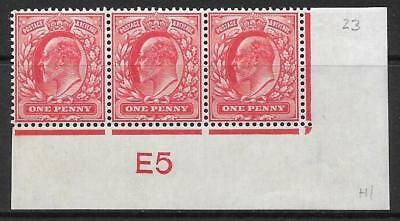 1d Scarlet Control E5 imperf perf type H1 plate 23 MOUNTED MINT
