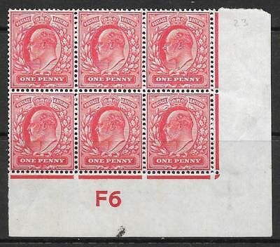 1d Scarlet Control F6 imperf perf type H1 plate 23 Lightly MOUNTED MINT