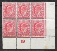 1d Scarlet Control I9 perf perf type V2plate 48 UNMOUNTED MINT - tone spots