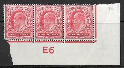 1d Scarlet Control E6 imperf perf type V2A plate 36 MOUNTED MINT
