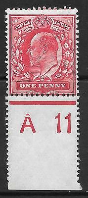 1d ScarletControl A11 perf type V1a with scarce right feed 17 pin UNMOUNTED MINT