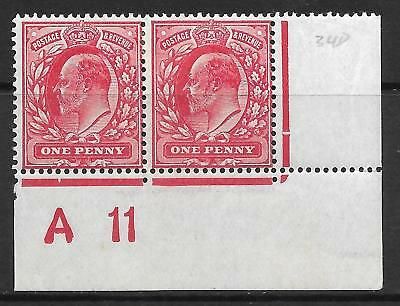 1d Scarlet Harrison 15x14 Control A11(c) perf type V3 MOUNTED MINT