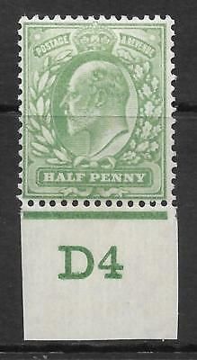 ½d Yellow-Green Control D4 imperf single with Co-ex rule MOUNTED MINT MM