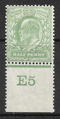½d Yellow-Green Control E5 perf - with Co-ex rule MOUNTED MINT MM