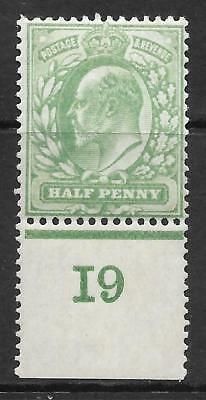 ½d Yellow-Green Control I9 perf single with Co-ex rule MOUNTED MINT