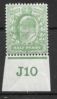 ½d Yellow-Green Control J10 imperf with Co-ex rule UNMOUNTED MINT