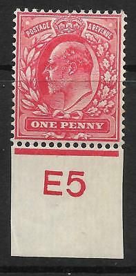 1d Scarlet Control E5 imperf with Co-Ex Rule MOUNTED MINT MM