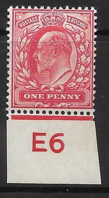 1d Scarlet Control E6 imperf single perf ext with Co-Ex Rule UNMOUNTED MINT
