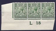 N14(7) ½d Deep Bright Green Control L 18 imperf MOUNTED MINT