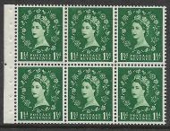 SB59c Wilding booklet pane Tudor perf type Ie Middle MOUNTED MNT