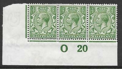 N14(6) ½d Bright Green Control O 20 MOUNTED MINT