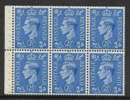 QB33a 2½d Light Ultramarine booklet pane Per P wmk inv UNMOUNTED MNT MNH