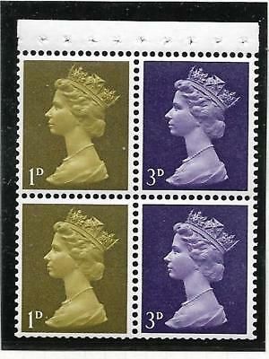 UB5 Pre-decimal Machin Booklet Pane Perf I - UNMOUNTED MINT