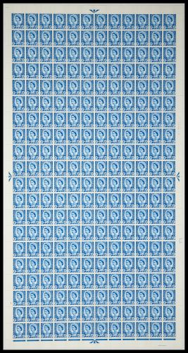 XW6 4d Wales Regional Sheet 2 x 9.5mm Violet - Full sheet UNMOUNTED MINT/MNH