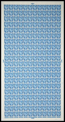 XW6 4d Wales Regional Sheet 2 x 9.5mm Violet - Full sheet UNMOUNTED MINT/MNH