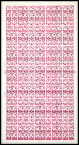 XS19 6d Scotland Regional Sheet 2x8mm Violet - Full sheet 4 no dot U/M