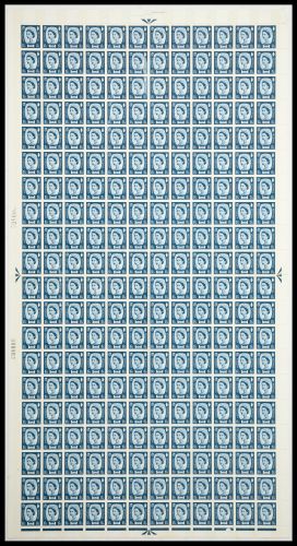 XN16 1/6 N.Ireland Regional 2x9.5mm Violet Crowns - Full sheet UNMOUNTED MINT