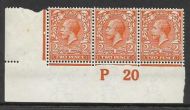 N19(5) 2d Orange Die I Royal Cypher control P 20 imperf MOUNTED MINT