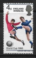 1966 England Winners - perf shift down  left  black shift right UNMOUNTED MINT