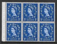SB40 Wilding booklet pane Green phos perf type Ie Bottom UNMOUNTED MNT MNH