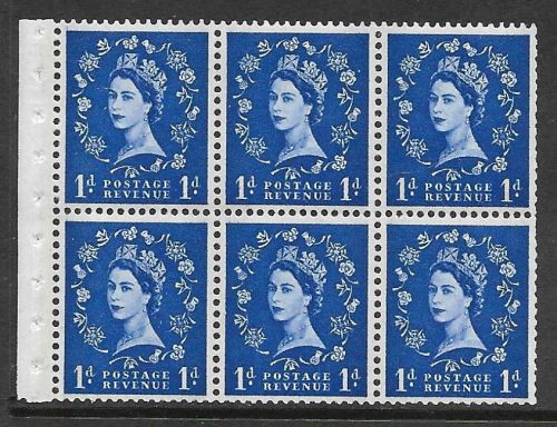 SB40 Wilding booklet pane Green phos perf type Ie Bottom UNMOUNTED MNT MNH