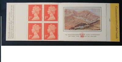 HB16 1998 Prince Wales Special Label 4 x 1st Class Barcode Booklet - No Cylinder
