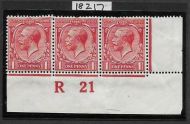 N16(-) 1d V. Deep Bright Carmine Royal Cypher with Hendon cert UNMOUNTED MINT