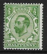 sg321 N1(3) ½d Deep Green Downey Head UNMOUNTED MINT/MNH