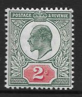Sg 291 Spec M13(1) 2d Deep Dull Green  Red Somerset House UNMOUNTED MINT