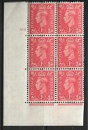 1d Pale scarlet 160 No Dot cylinder block perf 5(E I) UNMOUNTED MINT