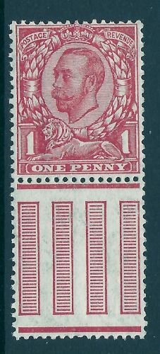 sg345wj 1d Scarlet Downey Wmk reversed UNMOUNTED MINT MNH