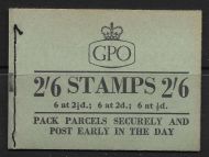 F58 2 6 GPO Wilding booklet - Sept 1957 UNMOUNTED MINT