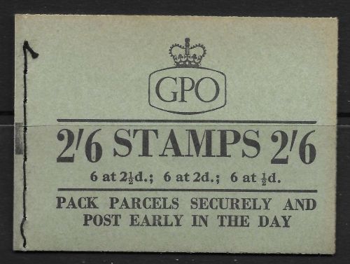 F58 2 6 GPO Wilding booklet - Sept 1957 UNMOUNTED MINT